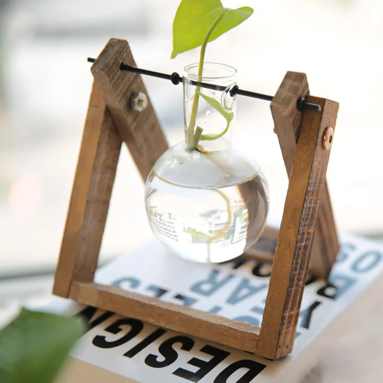 New Arrival Transparent Glass Vase High Quality Nordic Style Vintage Small Flower Vase for Table Decoration