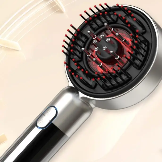 High Frequency Vibration Hair Growth Scalp Massager Brush Red Light Therapy Heating Massage Comb EMS Micro Current Comb