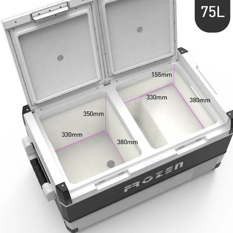 Замороженный автомобильный холодильник 2022, 12 В, 75 литров, автоматическая морозильная камера с компрессором переменного тока, холодильник постоянного тока для фургона, кемпинга, RV 4X4 с CE/ICES/GS/CB