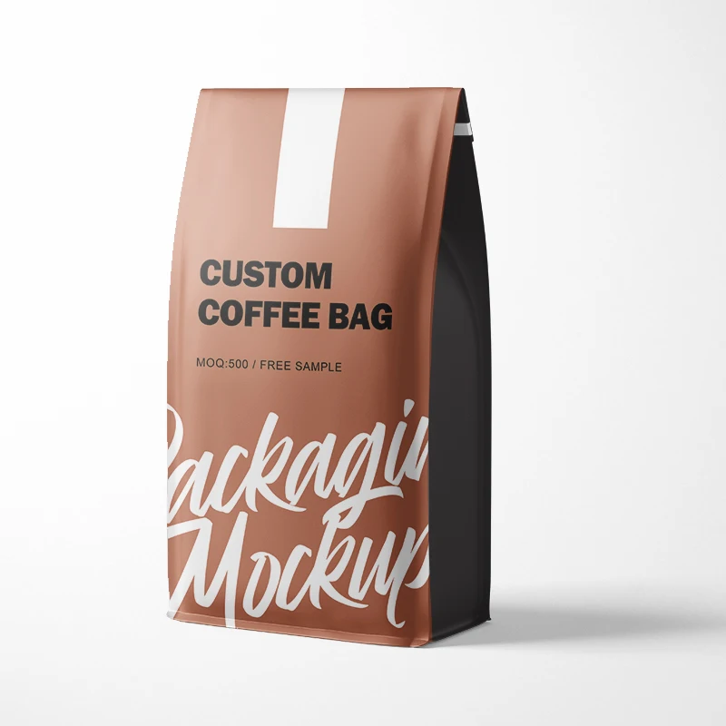 Custom Organ Pouch Printing Resealable Coffee Bean Bag With Zip Lock Food Grade Coffee Bean Packaging Bag