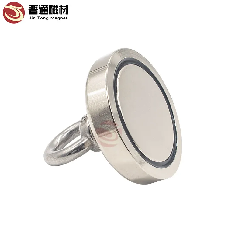 Magnets with hole 1000 lb pulling force strong round neodymium fish magnet countersunk holes and Bolt with проушиной