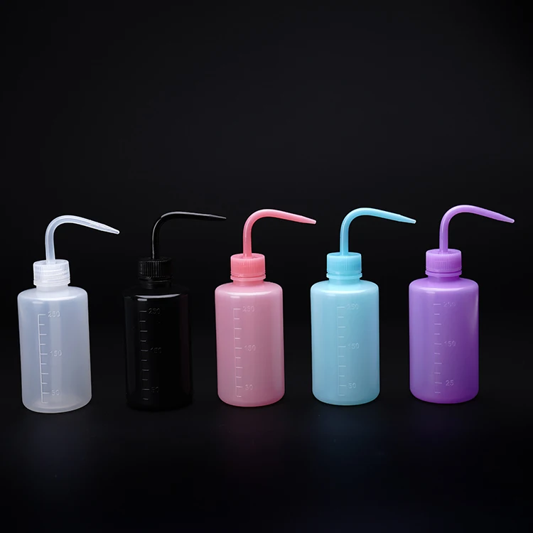 Customized multi capacity extruded elbow wash bottle