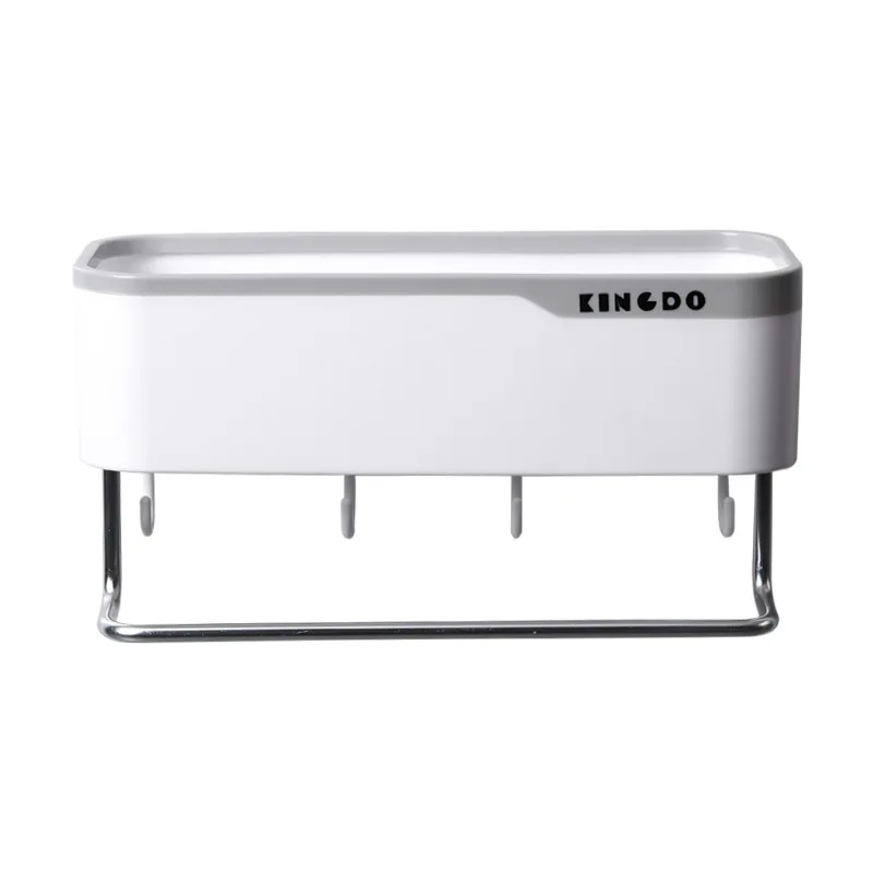 
Wholesale Factory Outlet Plastic Adhesive Bathroom Shelf Wall Mounted Shower Caddy 