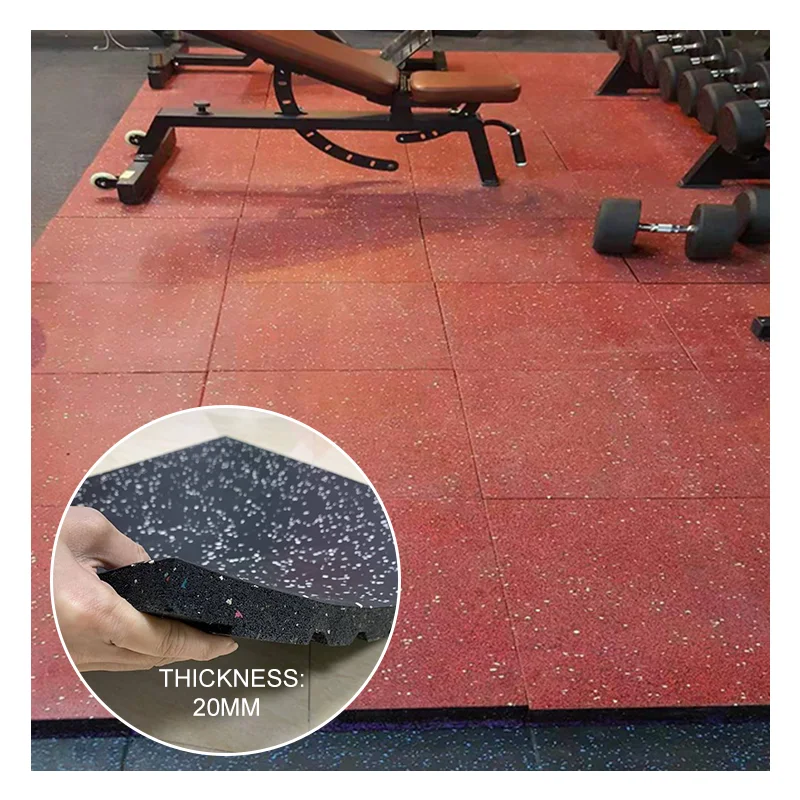 50Cm*50Cm*20Mm Piso De Caucho Gym Carpet Interlocking Gym Mats For Fitness Floor