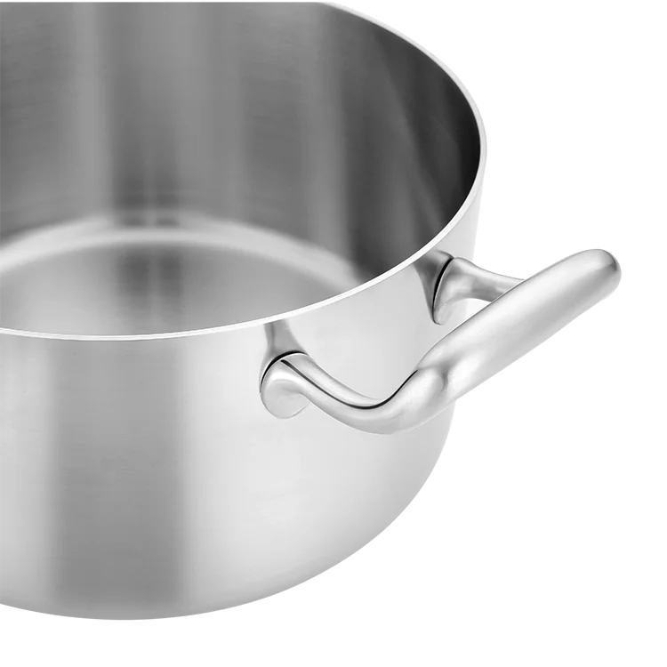 Factory Cookware Kitchen customized size Stainless Steel Non-Stick Soup & Stock Pot Cooking Pots with handle