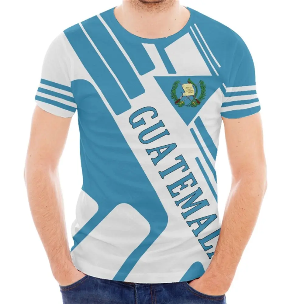 Manufacturer Supplier Summer Guatemala Flag Custom T Shirt Cheap Wholesale Low MOQ Men Gym Running Plus Size Tshirts Clothing