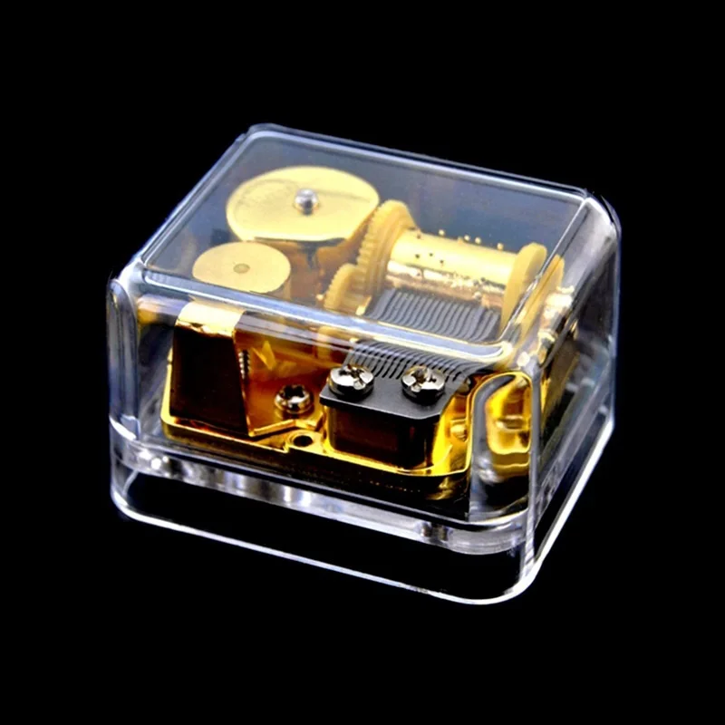 Innovative products 2024 Acrylic Music Box with Sankyo Musical Movement Cannon  to Alice   Laputa in the Sky and other music