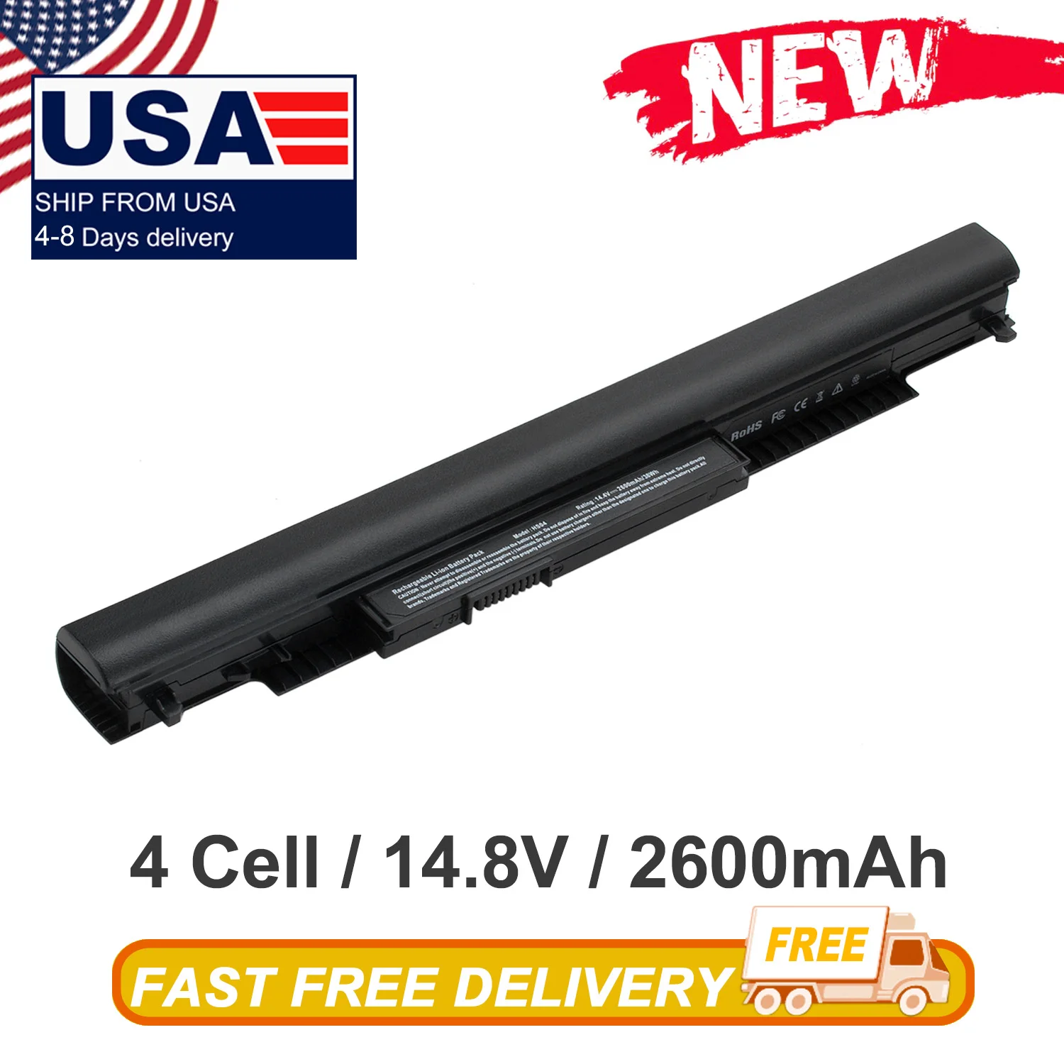 14.8V Battery HS04 For HP Laptop HS04 HS03 807957-001 807612-421 255 G4 250 G4