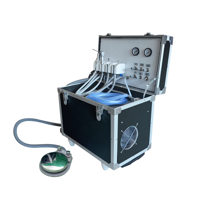 
Hot sale Portable Mobile dental treatment unit with air compressor 