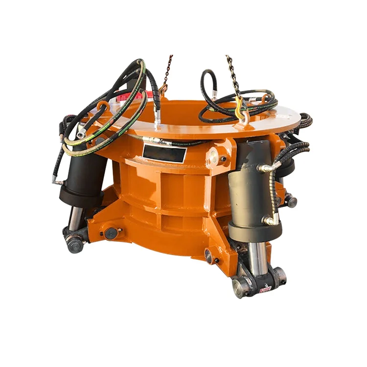 sale suitable 8-13 ton excavator attachment QUAD CROPPER YZJ-600 for cutting Pile Size 300-600 mm to give a superb pile cut