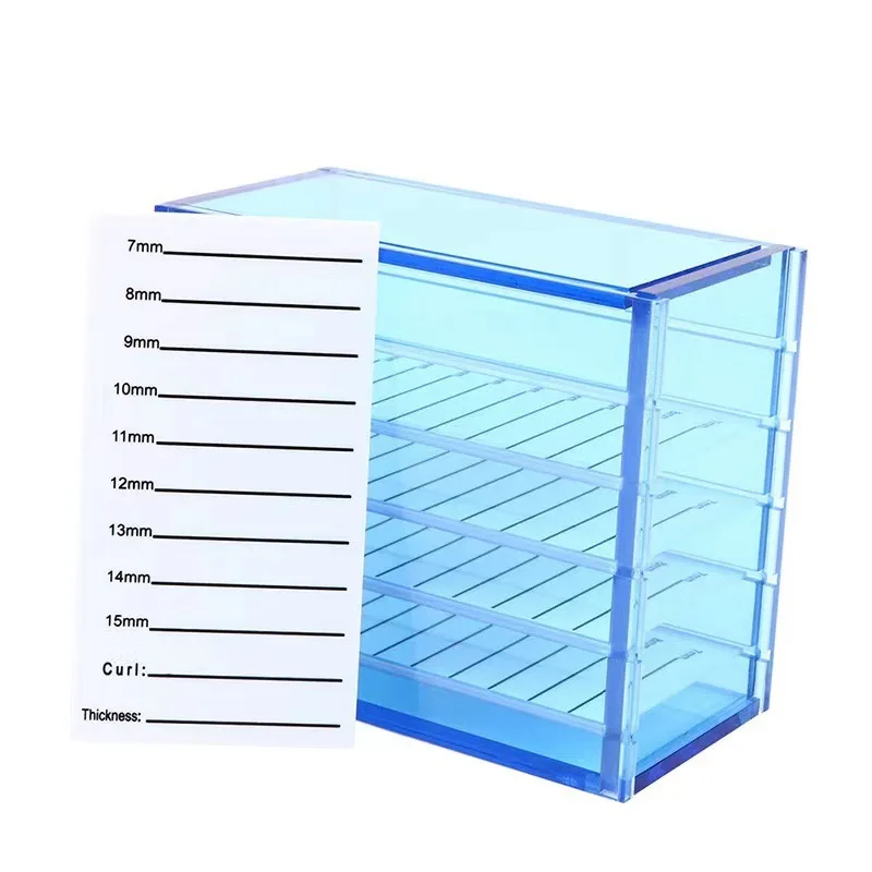 Wholesale Acrylic Lash Storage Boxes 5 Layers Eyelash Storage Cases Lash Clusters Storage Acrylic False Eyelashes Container
