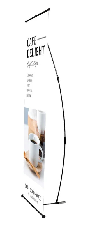 Factory  Portable Easy Assemble Aluminum L Banner Stand with Customized Printing for Advertising Promotional Activities