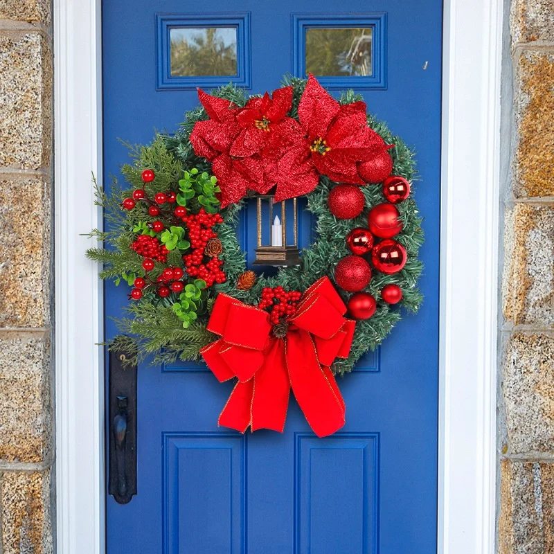 Ourwarm Christmas Decoration Large Door Wreath Ornaments Making Supplies  Christmas Garlands & Wreaths For Home Wall Decor