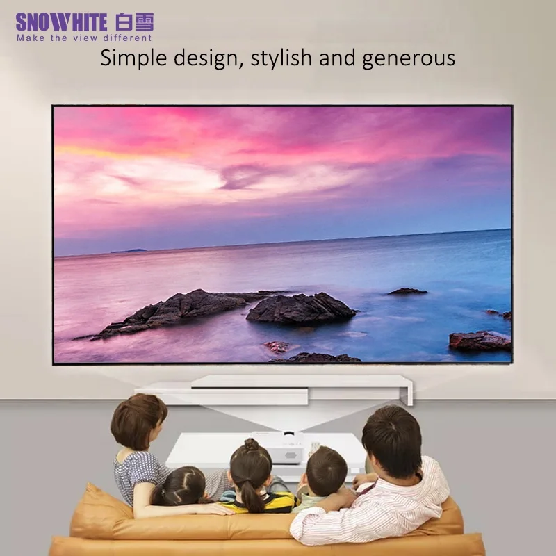 SNOWHITE 100 Inch 16:9 alr screen for long throw projector black diamond projection screen fixed frame projector screen