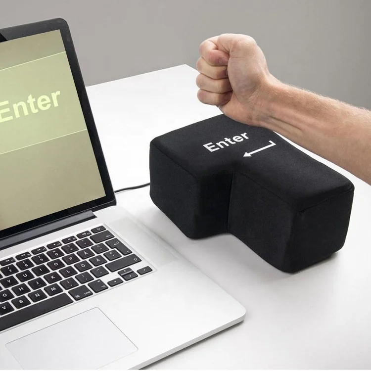 Черная подушка для снятия стресса расслабляющая плохое настроение USB-Подушка большого