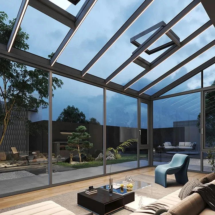Outdoor Garden Low-e Tempered Glass Sunlight Room The Small Sunny Sunshine Glass Room sunrooms & glass houses