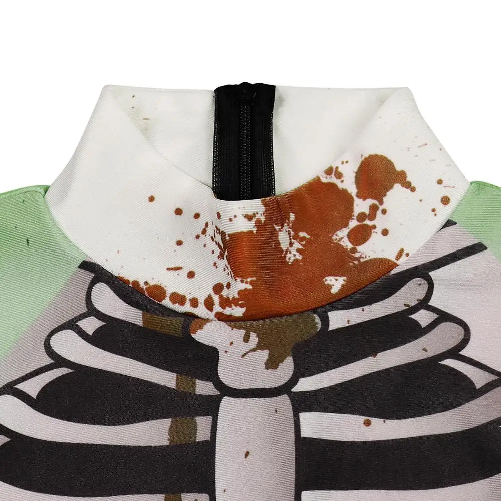 
Sexy Women Cosplay Jumpsuits Print Halloween Costumes Tight Bodysuit With Hands With Foot N37-36 