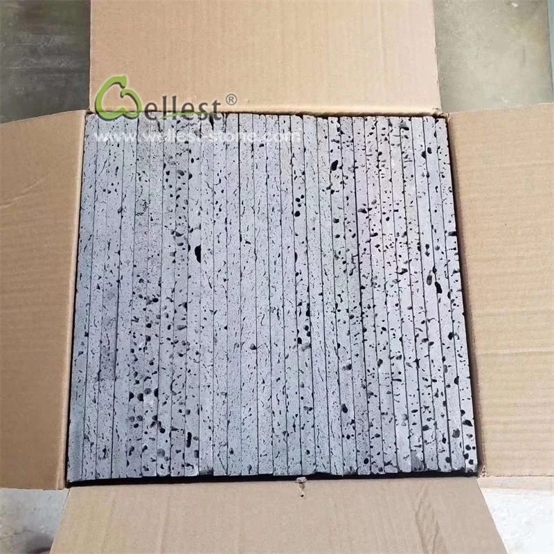 lava stone black wall cladding tile