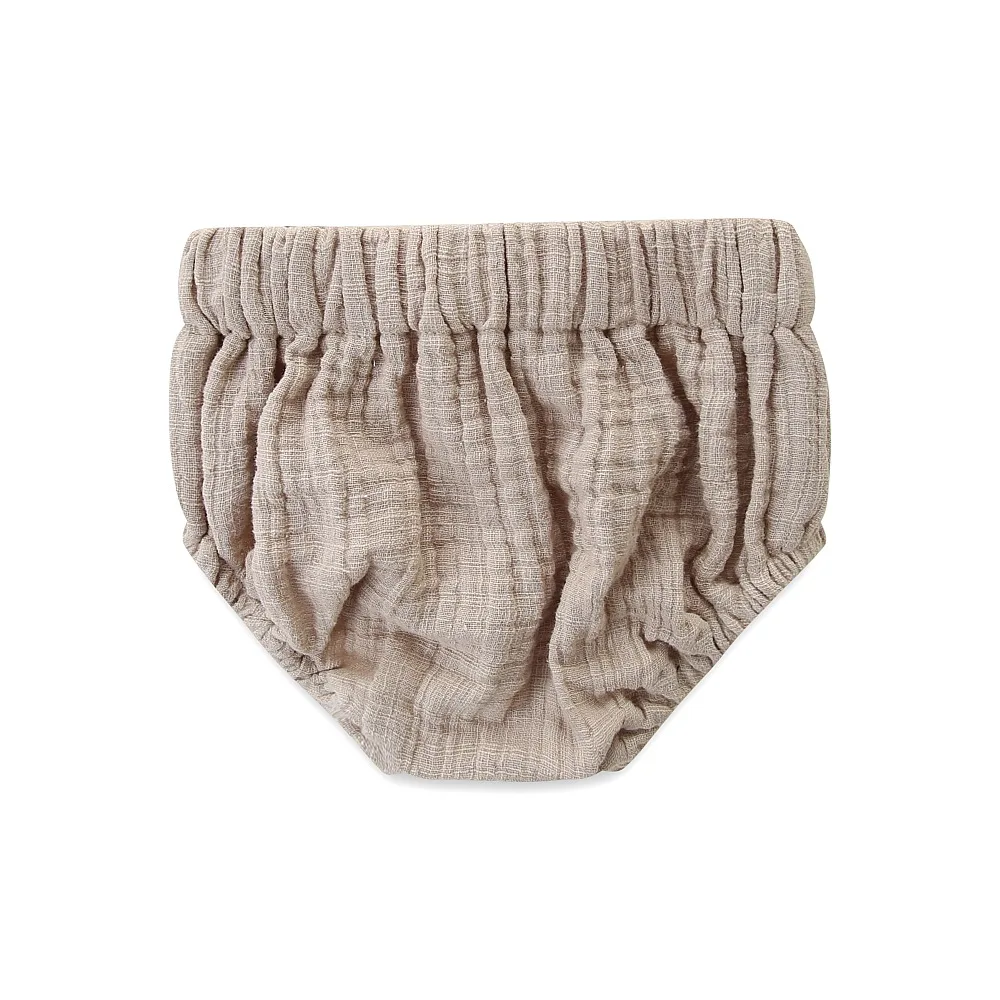 
Infant Girls Boys Summer Outfits Crepe Blank Short Sleeve Top String Bloomers Baby Muslin Cloth Set 