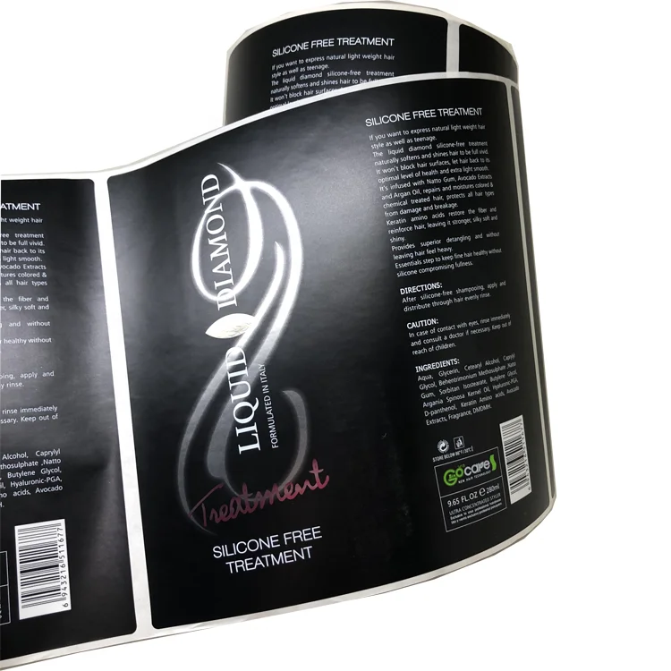 Custom Printing Black Background Hot Stamping Gold Barcode Printed Adhesive Label Food Usage Level Healthy Paper Sticker