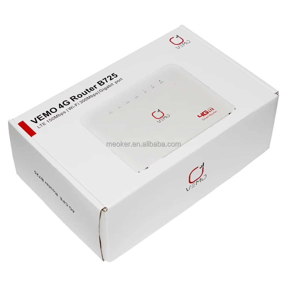 OEM ODM MEOKER B725 300 Мбит/с CAT4 4G LTE WiFi модем и маршрутизаторы с батареей 5000 мАч для Европы Азии Ближнего Востока Африки