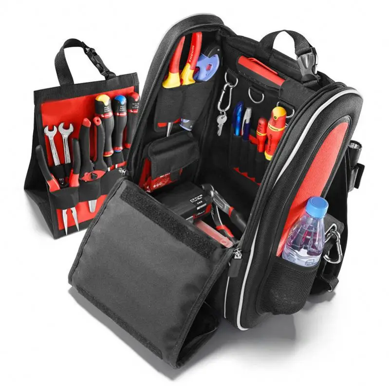 Compact Rucksack Tool Storage Bag Heavy Duty Electrician Tool Backpack