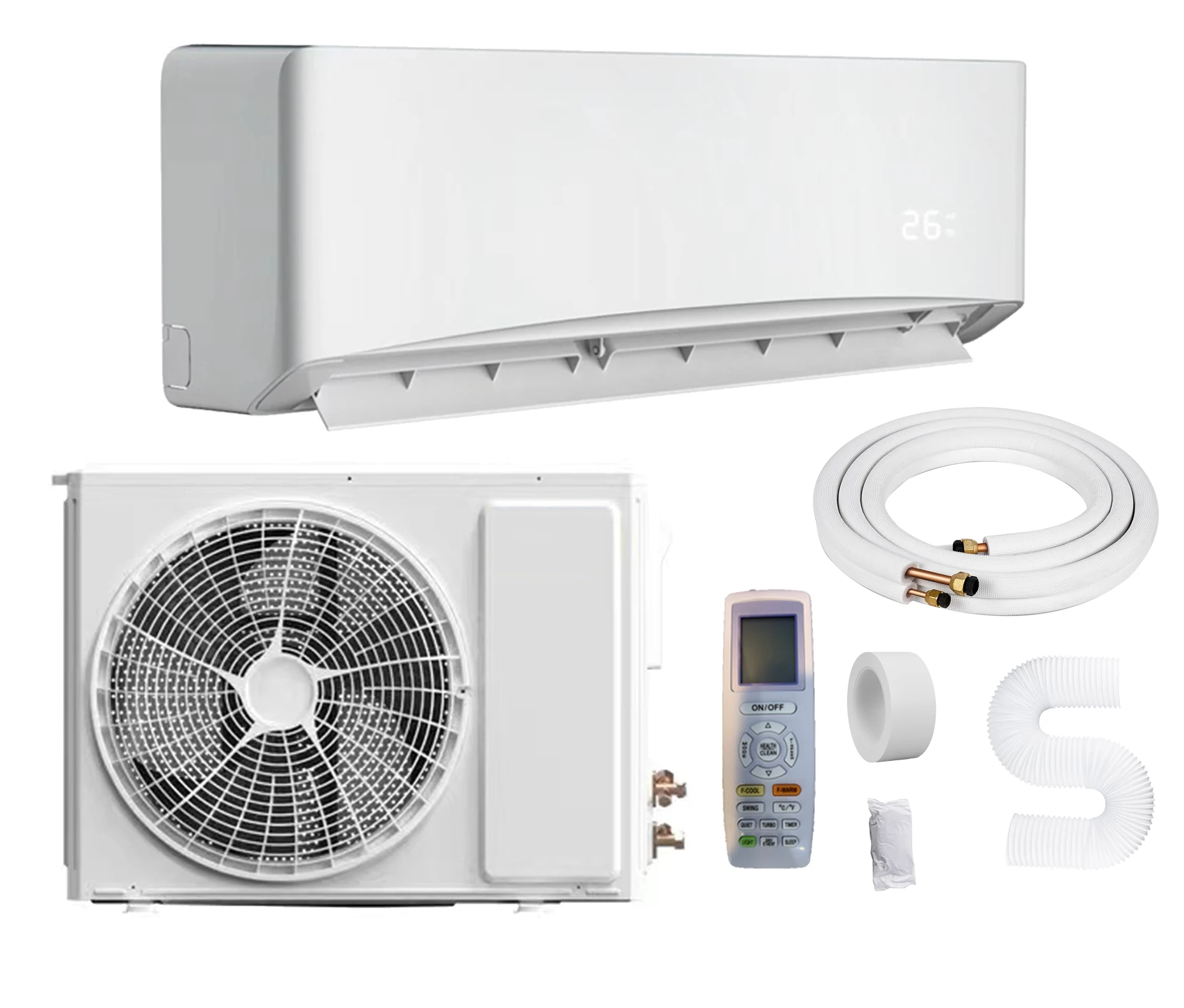 18000BTU инверторный охлаждающий и обогревающий увлажнитель воздуха Однокомнатный кондиционер настенный сплит-вентилятор электродвигатель внутреннего кондиционера конденсатор