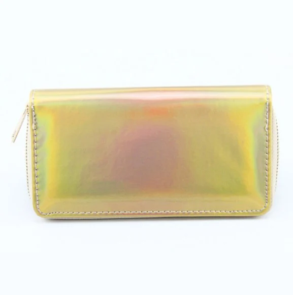 Женский кошелек из искусственной кожи, голографический клатч, модные дизайнерские кошельки на заказ для женщин