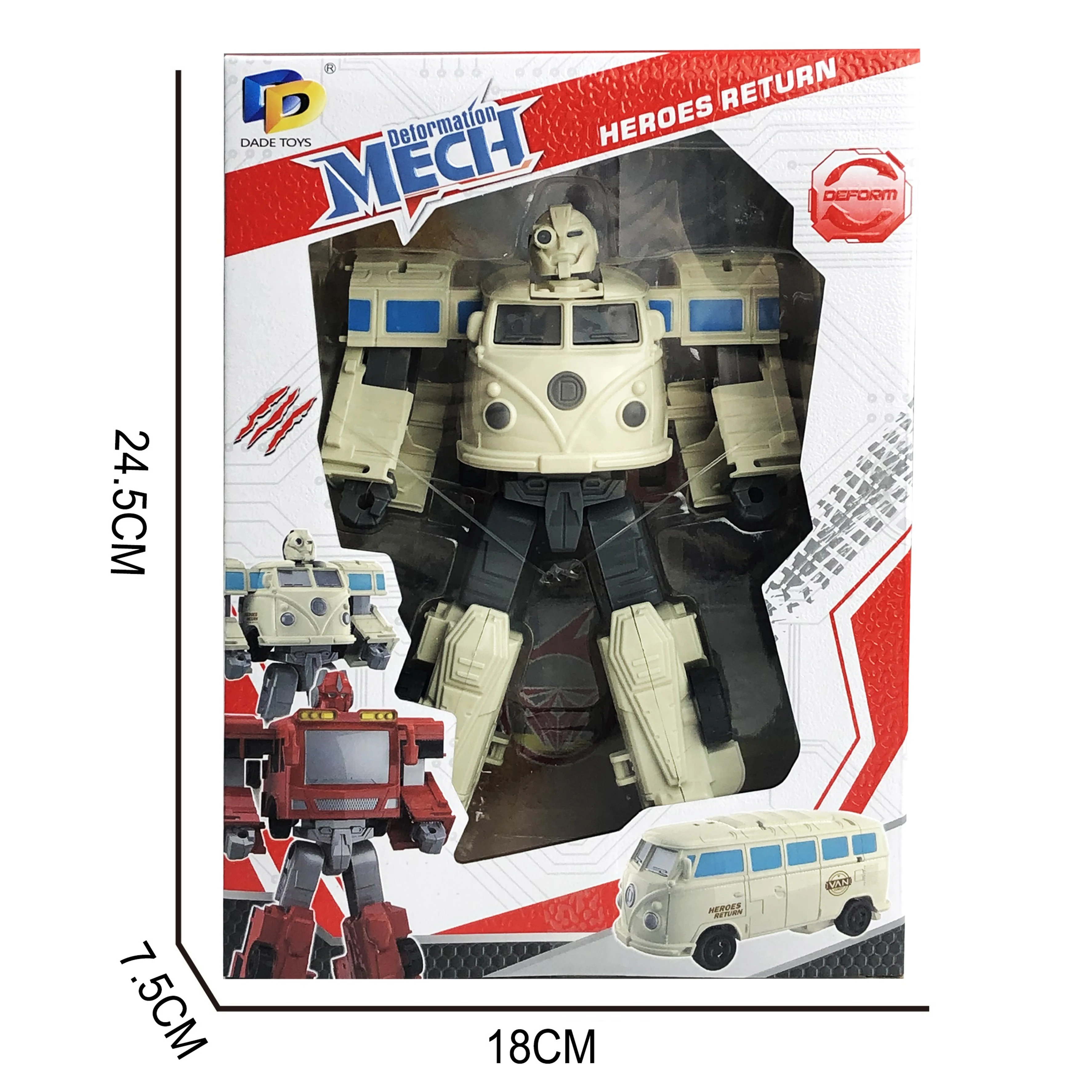 2023 New Arrival Children Deformation Robot Model Car Educational Transform Action Assembled Plastic Vehicle