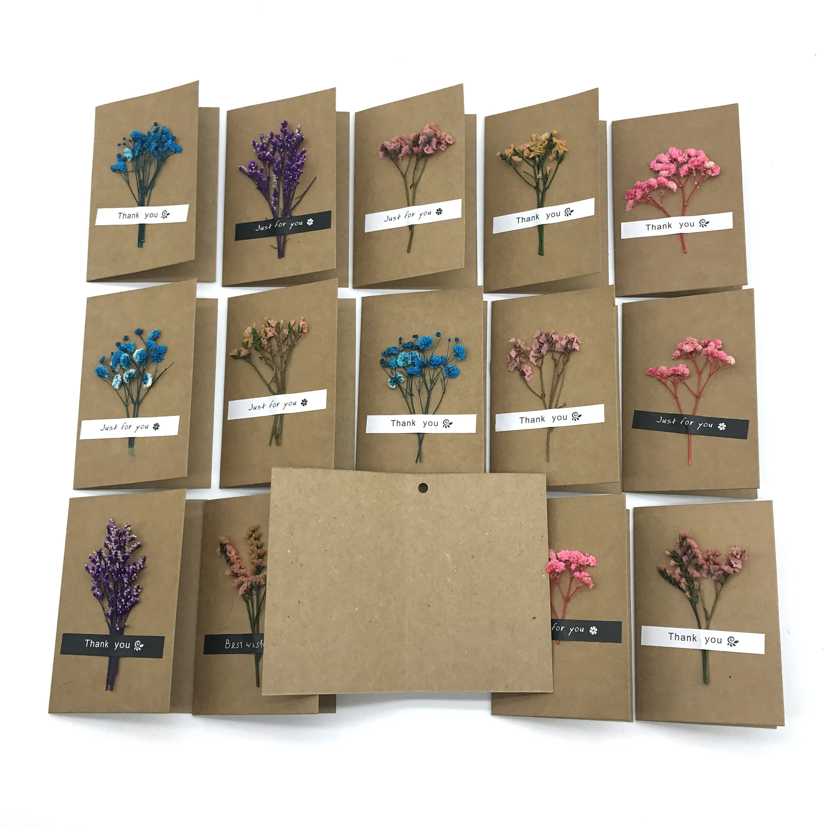 10.5*7CM Mixed Style Wedding Birthday party invitation card Thank you card Novelty Preserving flowers Greeting card