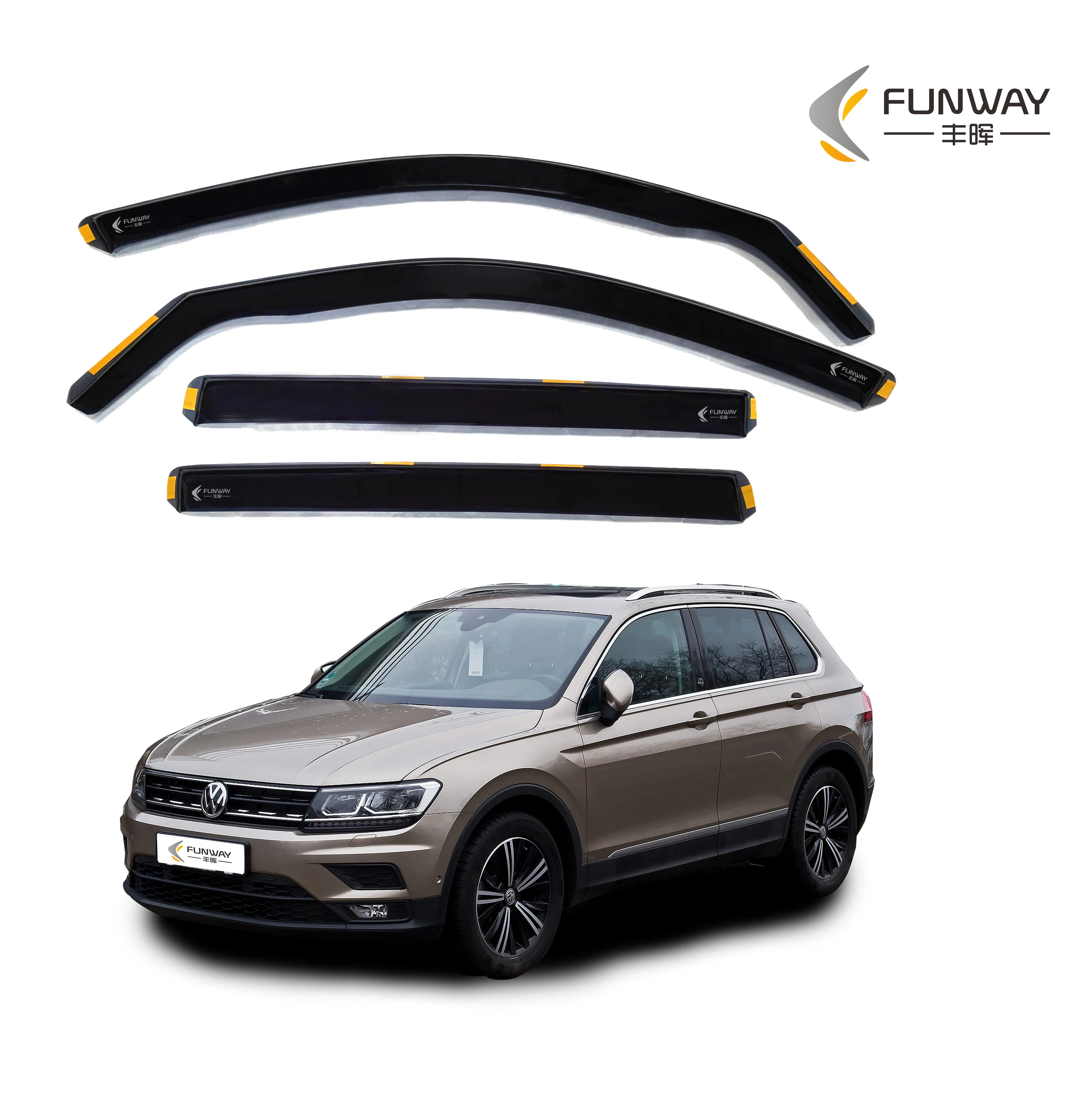 Козырек для окон VOLKSWAGEN TIGUAN II 5D 2015- Auto Vent козырек Погодный щит дефлектор ветровой выключатель солнцезащитный от дождя