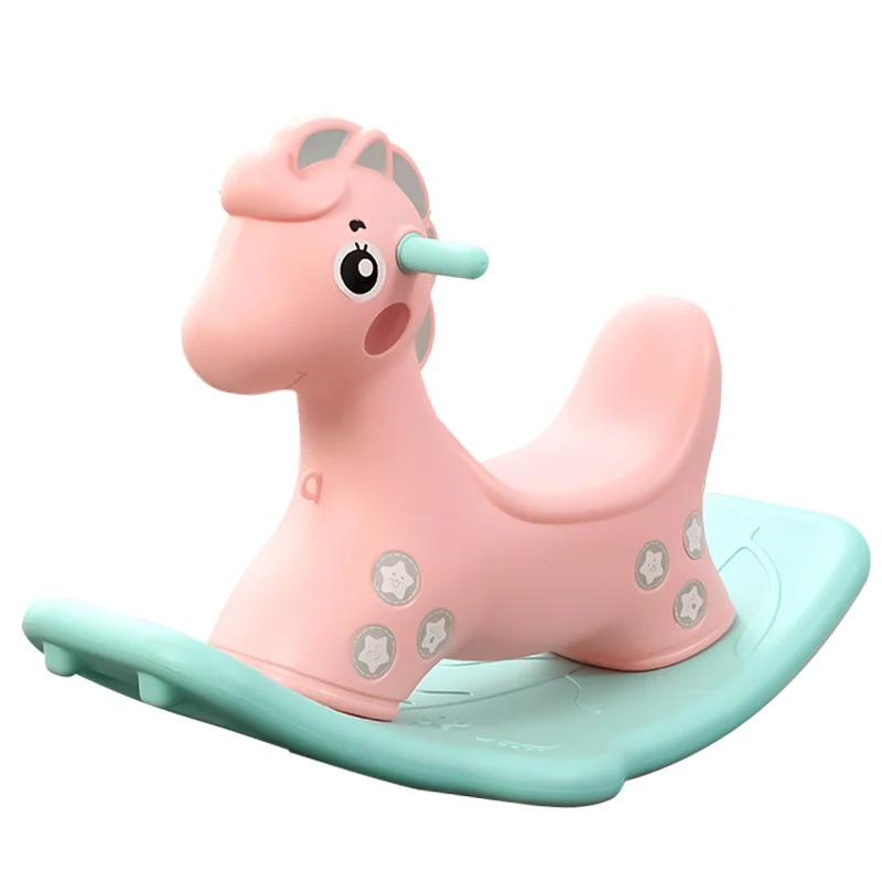 
2020 Best Selling Pink Plastic Rocking Horse Toy Kids Ride On Toys 