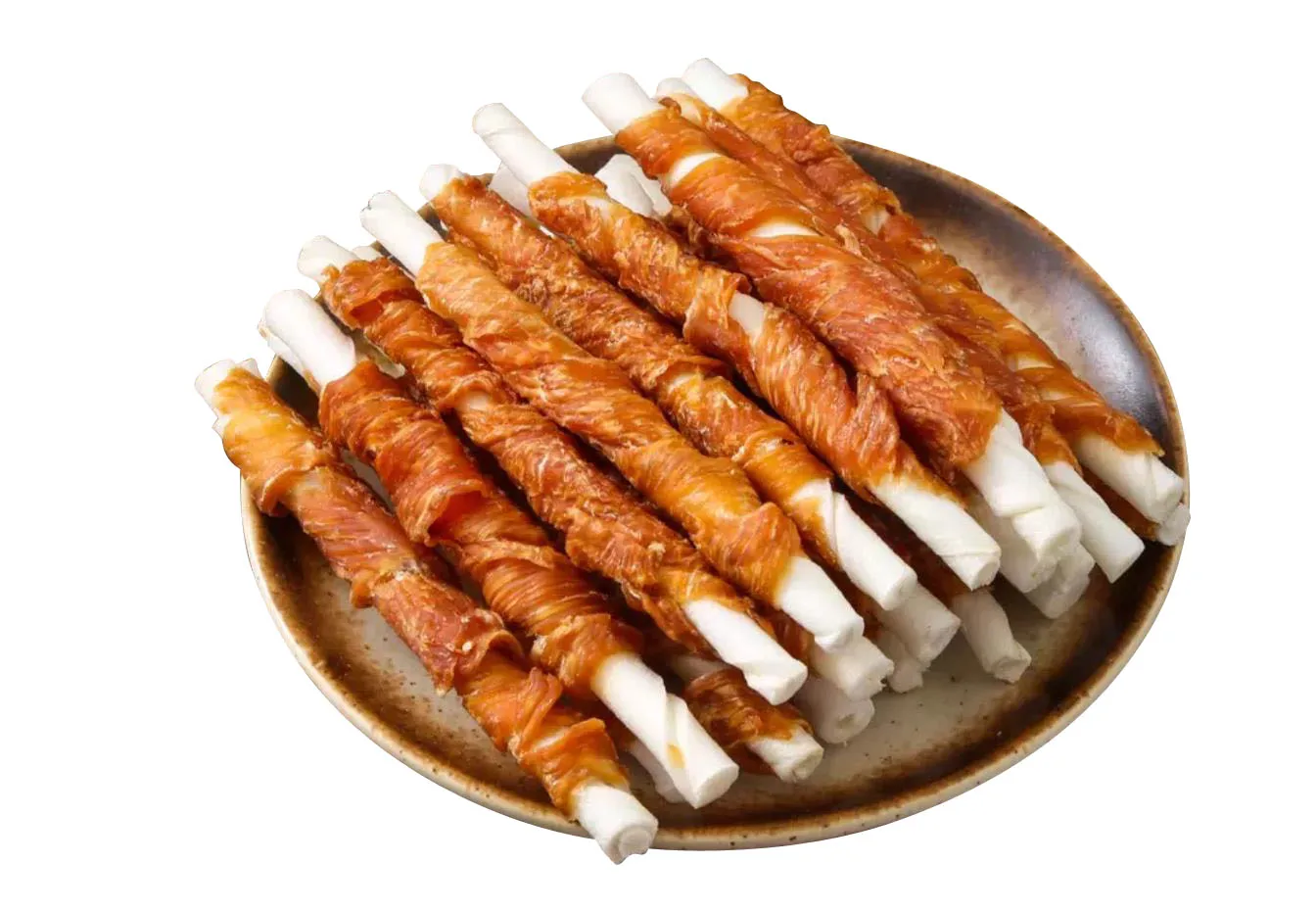 Dog Treats Chicken Wrapped Rawhide Twist Teeth Training Treats for All Dogs