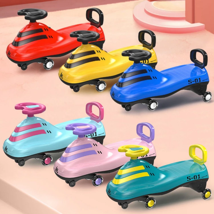 New Model Children Swing Car Baby Twist Scooter PU Mute Wheels With LED Light / Ride On Toys Car Baby
