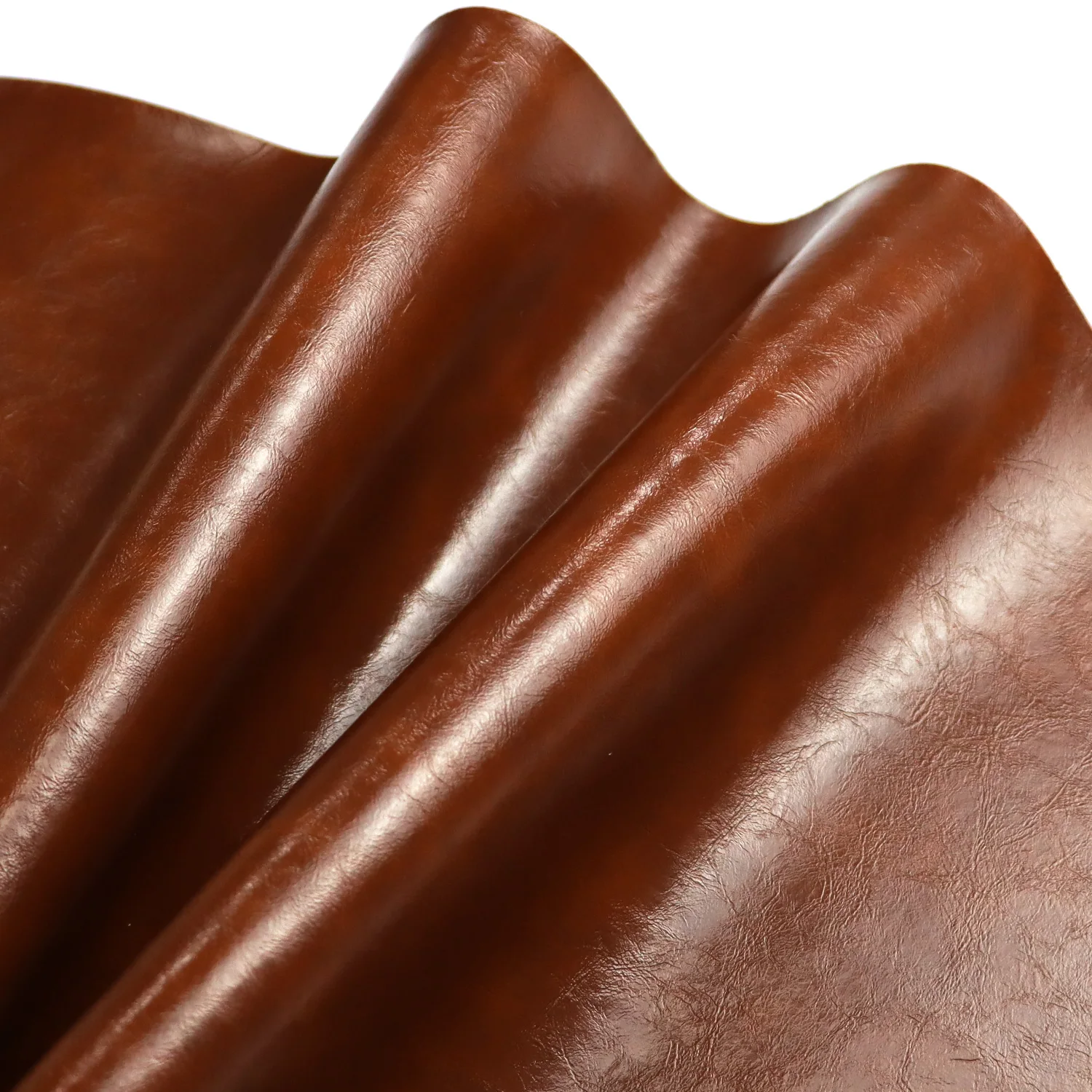 0.9mm Thickness Vintage Oiled Leather PVC Synthetic Faux Leather for Furniture