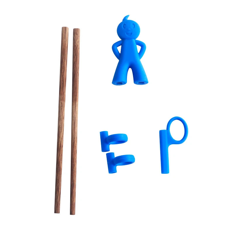 1 Pair Pink Red blue Cute Rag Cubs Learning Training Chopsticks Kids Children Chinese Chopsticks Learning Lunch Box Accessories