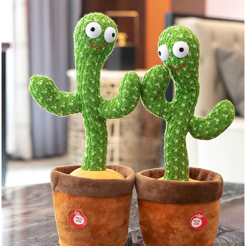 
Charging Version Dancing Cactus Toy Plush Fabric Cactus Dancing Talking Toy Stuffed Toy Electric Dancing Cactus Plush Dolls 