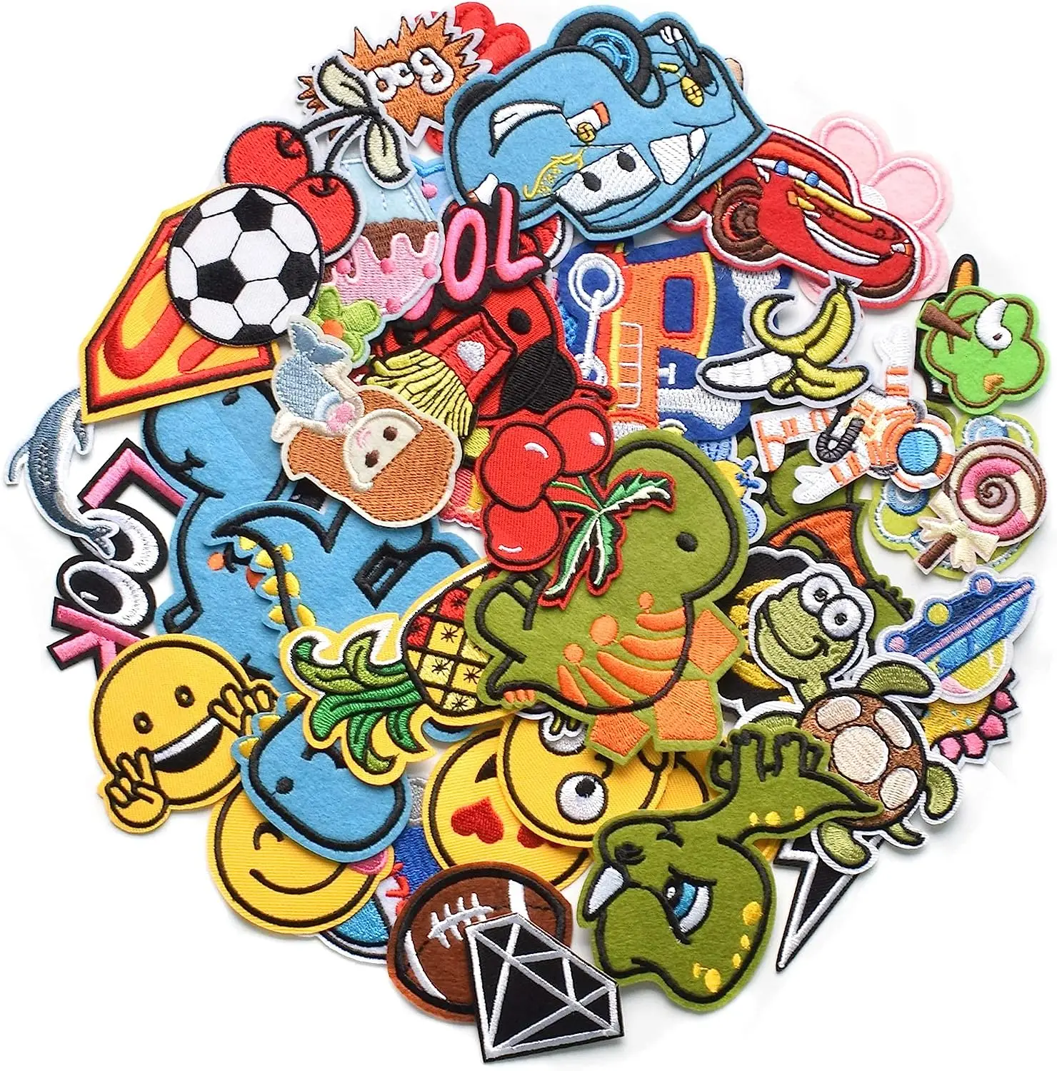 Assorted Styles Embroidered Patches Sew On/Iron On Patch Applique for Clothes Dress Hat Jeans DIY Accessories