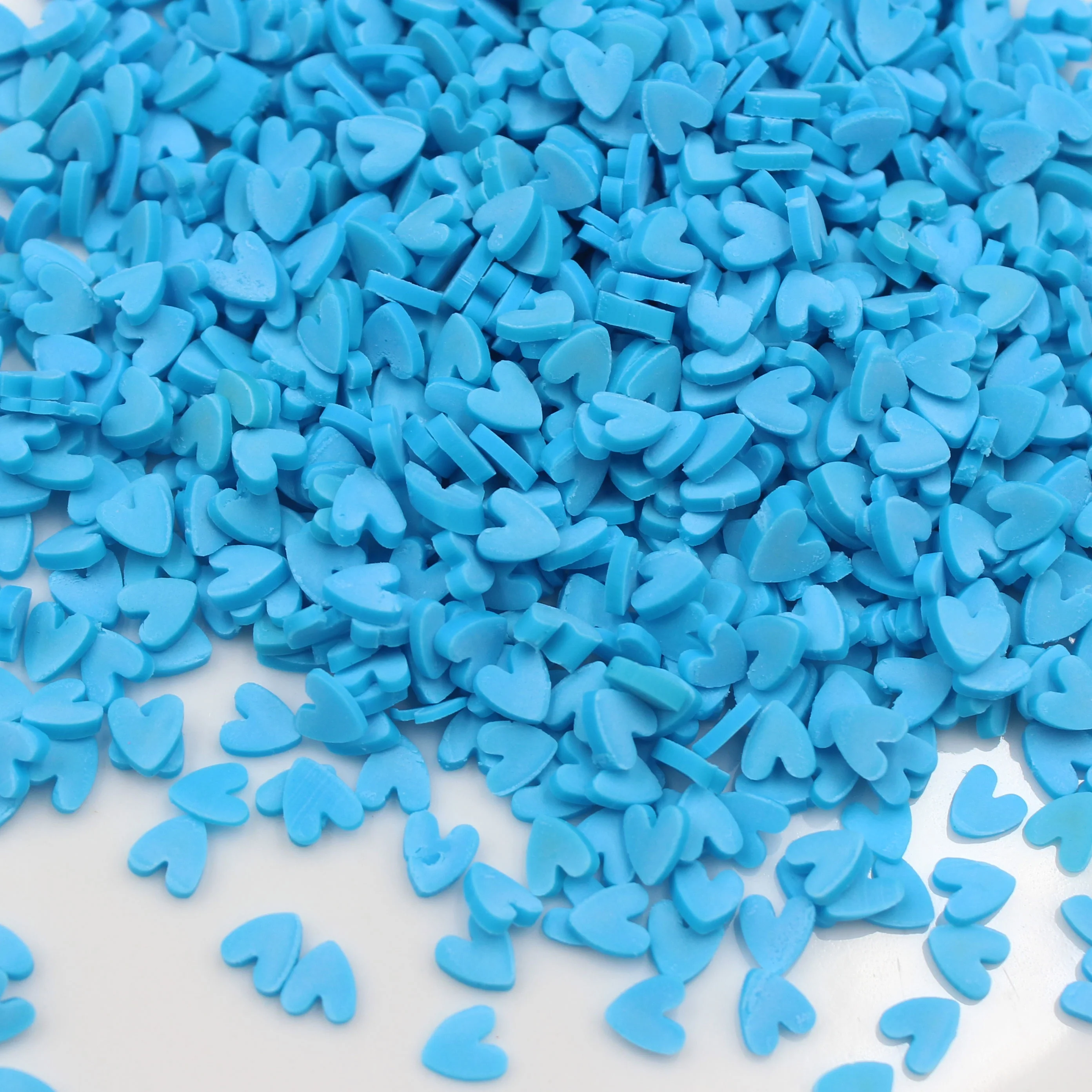 Colored Polymer Clay Heart Shaped Slices Slime Kit Heart Sprinkles Soft Clay for DIY Making Slime Filling