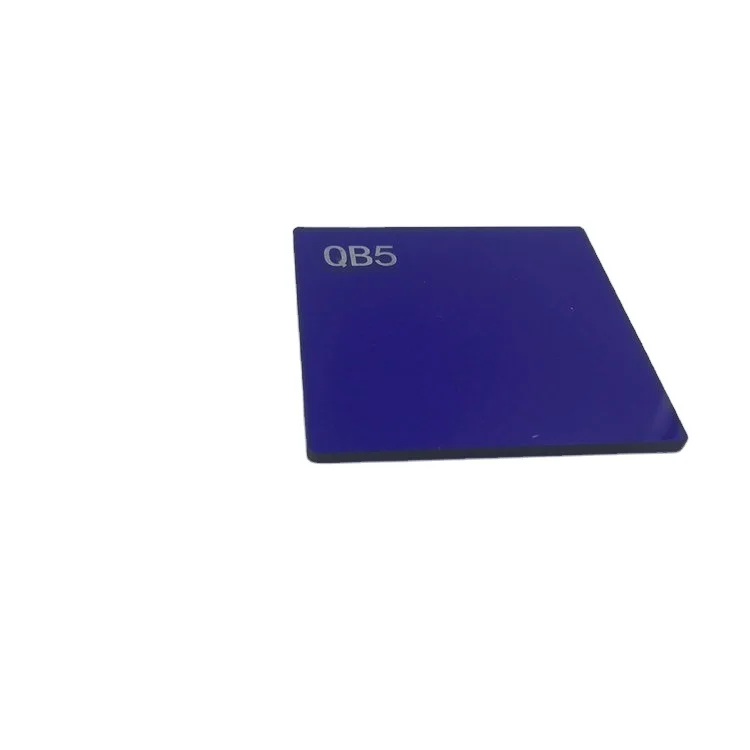 Factory Custom Polished Blue Filter Glass Panel QB21 BG38 For Camera Lens