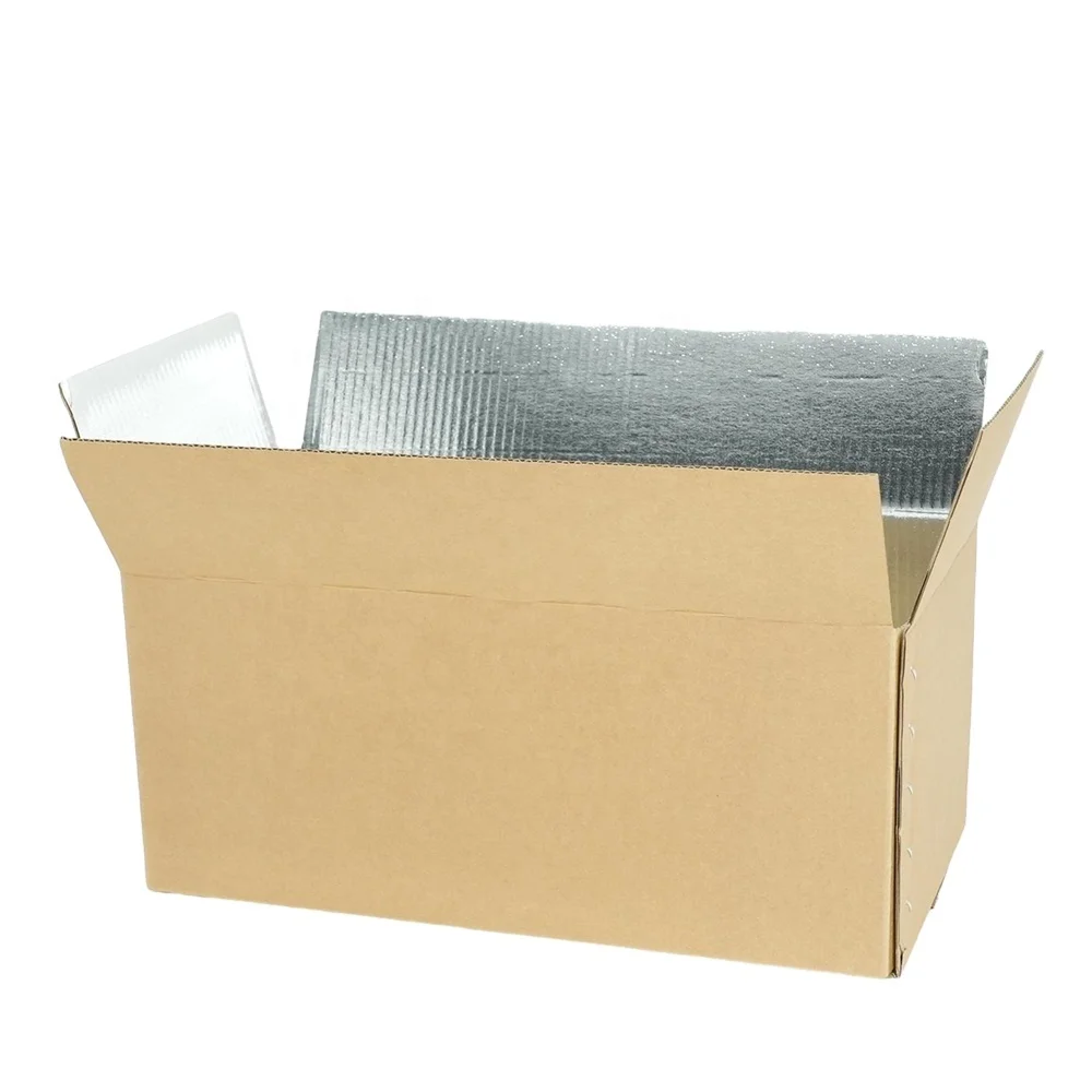 Recyclable Wholesale Kraft Paper Packaging Corrugated Fruit Meat Vegetable Shipping Isolated Box