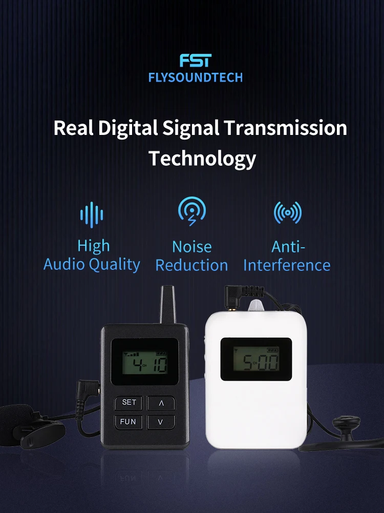 Wireless Portable Bus Coach Microphone PA Audio Tour Guide System