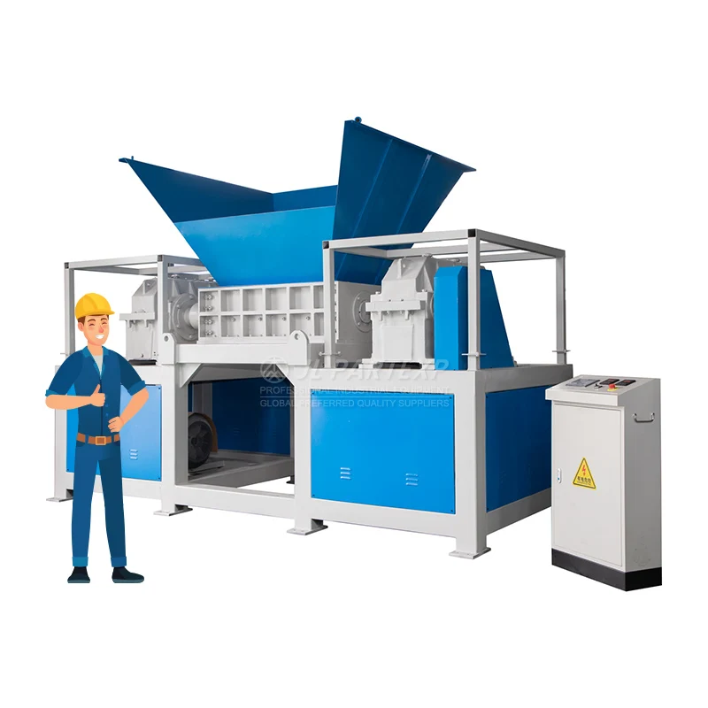 Double Shaft garden wood branch waste orchard tree log twig coconut shell wood panel pallet banana tree electric motor shredder