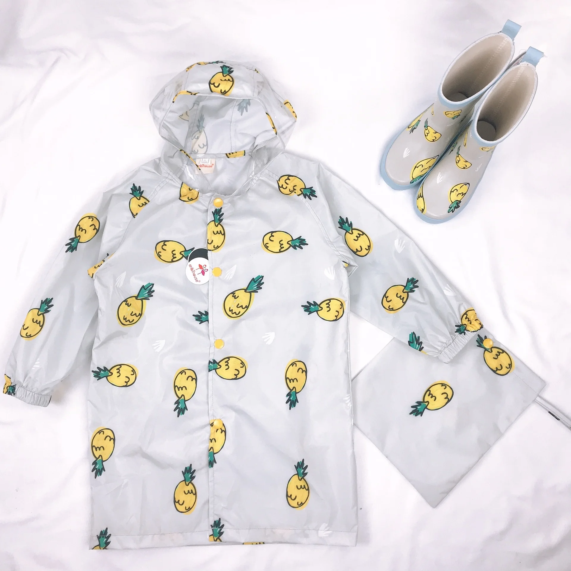 Kids Toddler Rain Poncho with Hood Waterpoof Rain Jacket Raincoat for Boys Girls