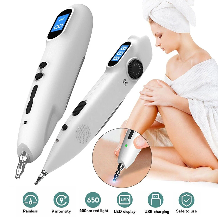 Point Bar Smart Grid Rechargeable Electronic Acupuncture Pen Body Acupuncture Point Massage Pulse Pen
