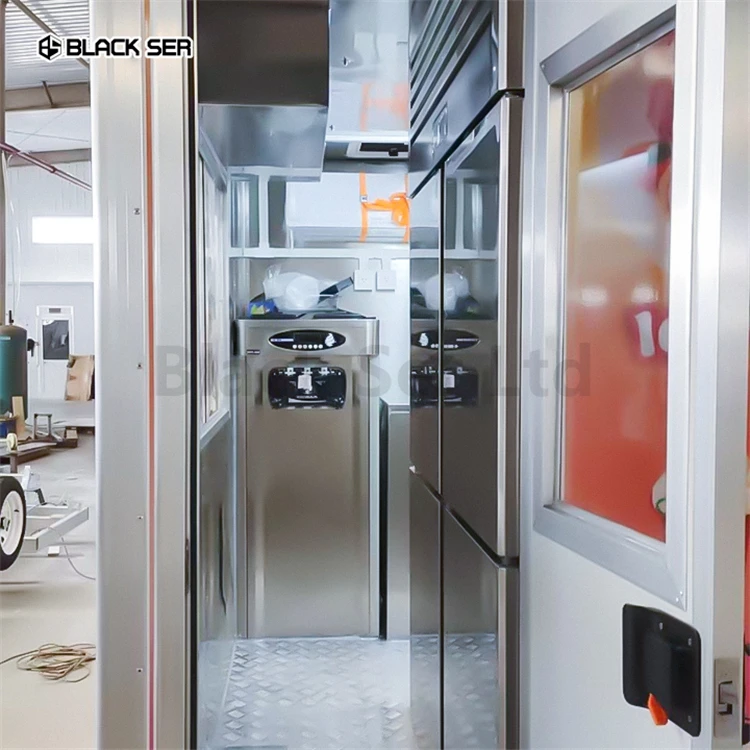 Cheap Mobile Food Trailers Cart Used Fast Food Trailer for Sale in USA Europe Australia Street Concession Ice Cream Van