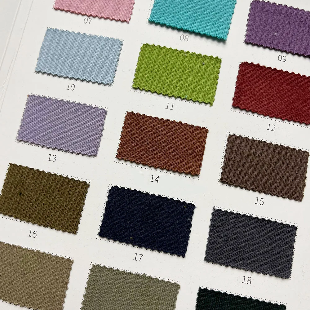 New Arrival Soft Comfortable 300g RC Elastic Blended Knitted Fabric Undershirt 5 Spandex 47.5 Rayon Cotton Fabric