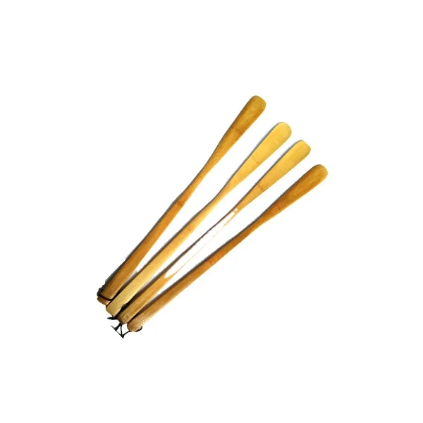 Eco-friendly fancy bamboo small shoe horns long handle shoe horn customized shoe horn for sale