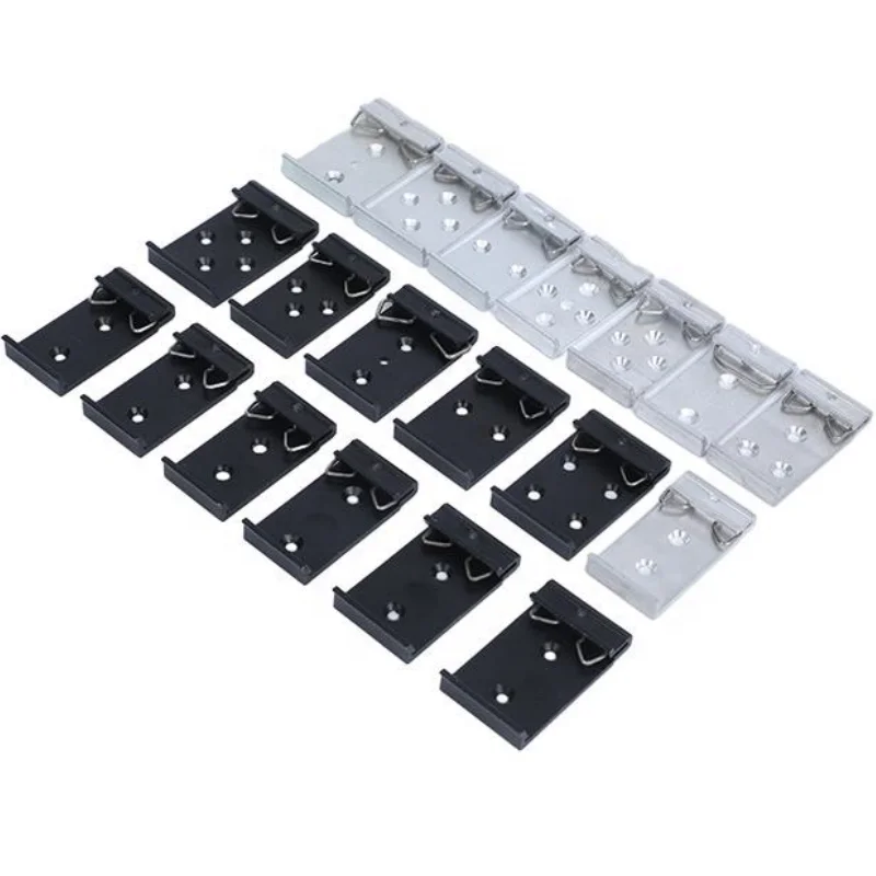 Aluminum alloy 25 wide vertical 2 holes rail fixing clip 35MM Guide rail clip C45 Guide rail buckle