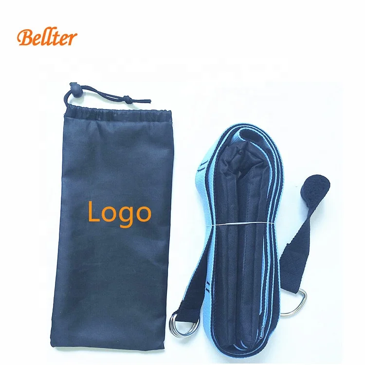 New Design Cotton Waist Exercise Belt Yoga Fitness Strap d ring door stretching strap